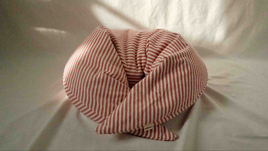 the big organic nursing pillow → brick stripes