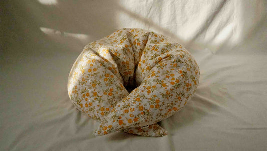 the big organic nursing pillow → vintage floral eyelet