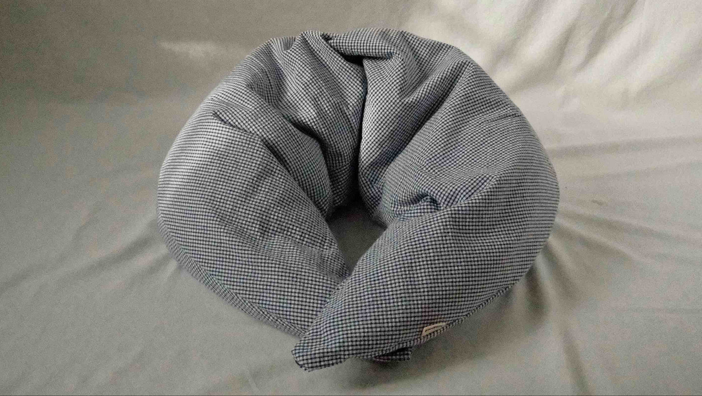 the big organic nursing pillow → ink gingham