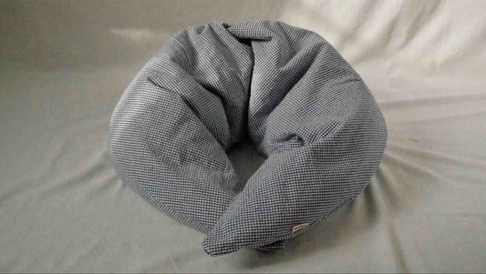 the big organic nursing pillow → ink gingham