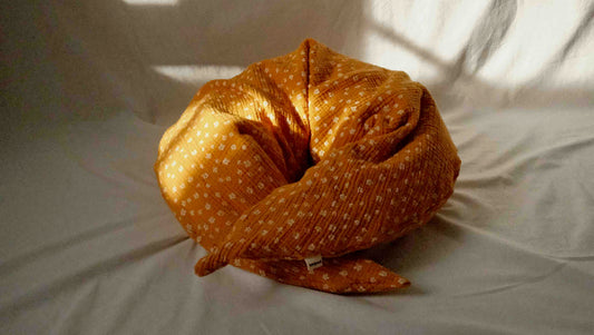 the big organic nursing pillow → marigold gauze