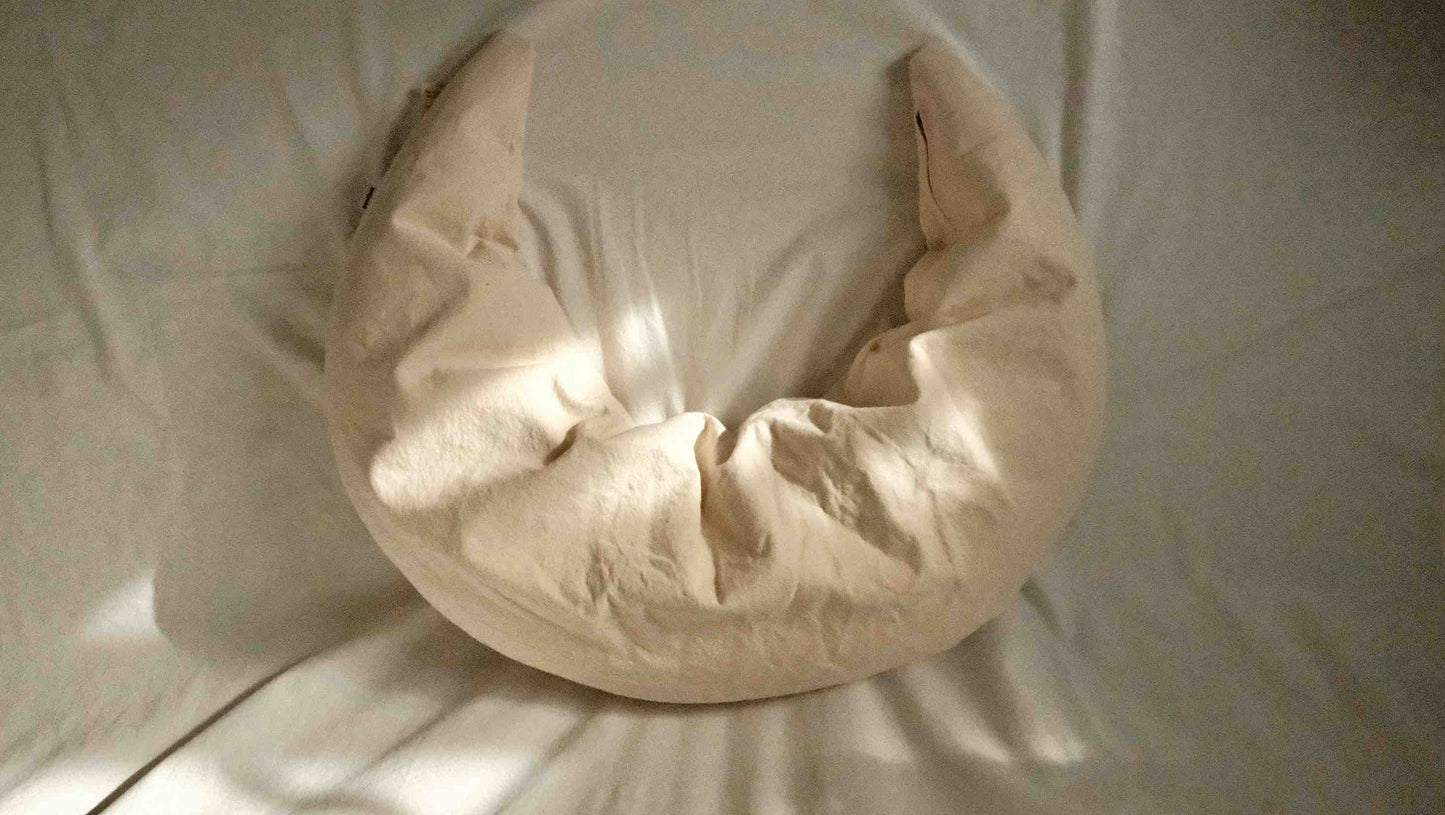 the big organic nursing pillow → marigold gauze