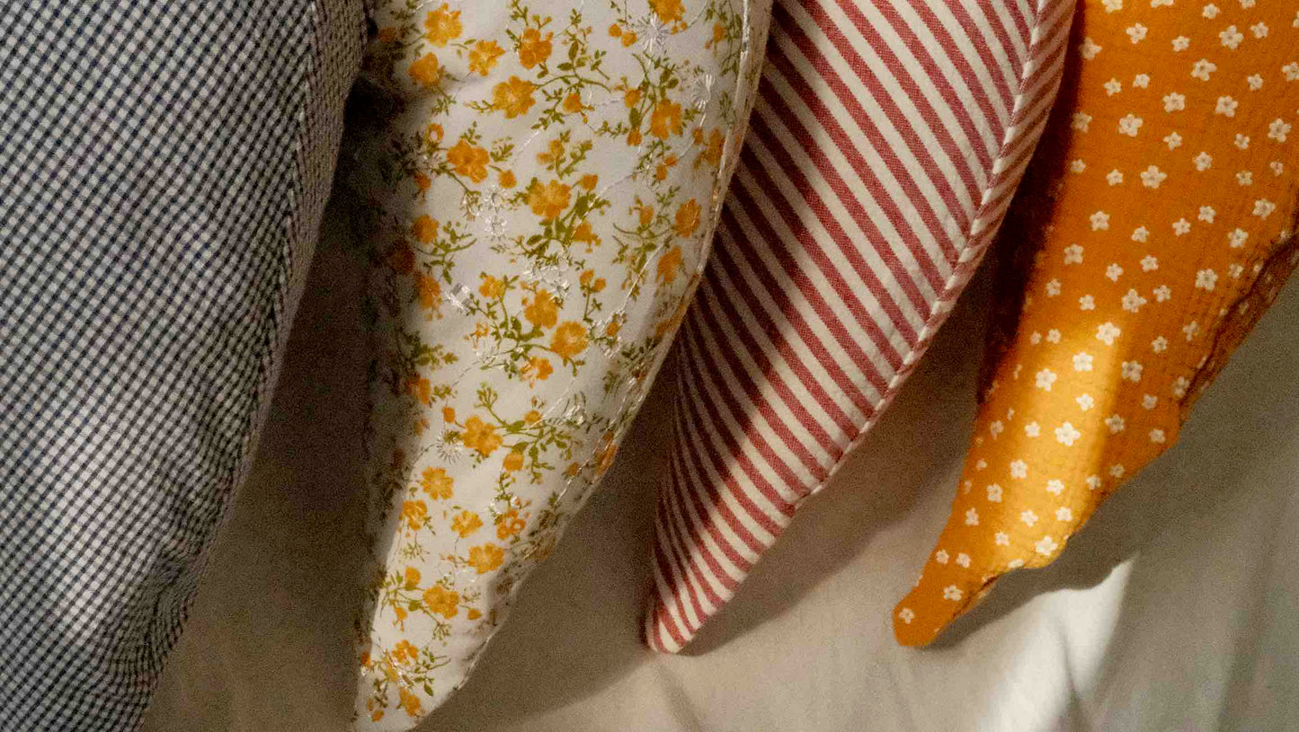 the big organic nursing pillow → marigold gauze