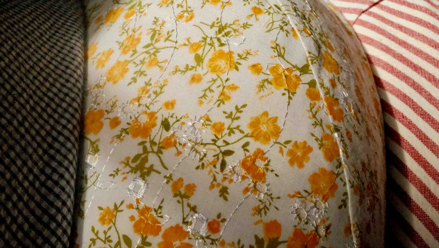the big organic nursing pillow → vintage floral eyelet